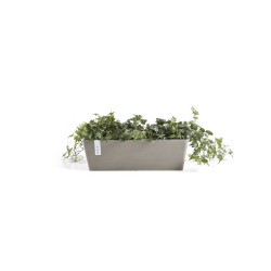 Pot Rectangulaire Bruges 45 Taupe + réservoir d'eau - 45 x 17 x H. 17 cm - 9,7 L - ECOPOTS