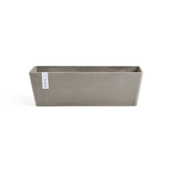 Pot Rectangulaire Bruges 45 Taupe + réservoir d'eau - 45 x 17 x H. 17 cm - 9,7 L - ECOPOTS