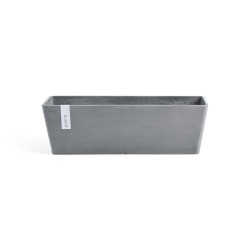 Pot Rectangulaire Bruges 45 Bleu Gris + réservoir d'eau - 45 x 17 x H. 17 cm - 9,7 L - ECOPOTS