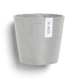 Pot suspension mural Amsterdam Wall Blanc Gris - Ø 20 x H. 17,5 cm - 4 L de marque ECOPOTS, référence: J7942000