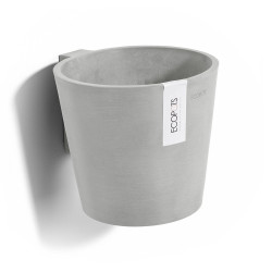 Pot suspension mural Amsterdam Wall Blanc Gris - Ø 20 x H. 17,5 cm - 4 L - ECOPOTS