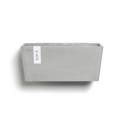 Pot suspension mural Manhattan Wall M Blanc Gris - 35 x 17,2 x H. 15 cm - 5,6 L - ECOPOTS