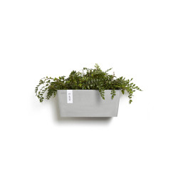 Pot suspension mural Manhattan Wall M Blanc Gris - 35 x 17,2 x H. 15 cm - 5,6 L - ECOPOTS