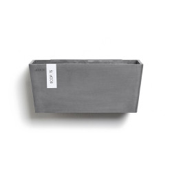 Pot suspension mural Manhattan Wall M Gris - 35 x 17,2 x H. 15 cm - 5,6 L de marque ECOPOTS, référence: J7942500