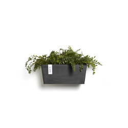 Pot suspension mural Manhattan Wall M Gris Foncé - 35 x 17,2 x H. 15 cm - 5,6 L - ECOPOTS