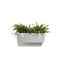 Pot suspension mural Hanging Bruges 55 Blanc Gris - 55 x 20 x H. 21 cm - 14,2 L de marque ECOPOTS, référence: J7942900