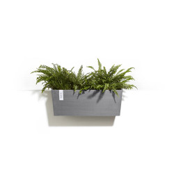 Pot suspension mural Hanging Bruges 55 Gris - 55 x 20 x H. 21 cm - 14,2 L de marque ECOPOTS, référence: J7943000