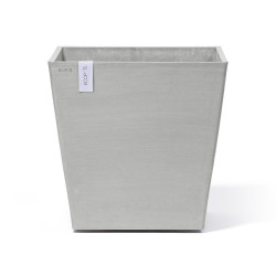 Grand pot sur roues Rotterdam 50 Blanc Gris - 50 x 50 x H. 49,2 cm - 76,3 L - ECOPOTS