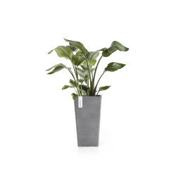 Pot Haut Rotterdam 56 Gris - 31 x 31 x H. 56 cm - 36,2 L de marque ECOPOTS, référence: J7946900