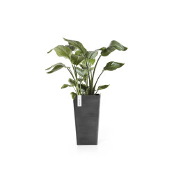 Pot Haut Rotterdam 56 Gris Foncé - 31 x 31 x H. 56 cm - 36,2 L de marque ECOPOTS, référence: J7947000