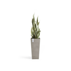 Pot Haut Rotterdam 70 Taupe - 32 x 32 x H. 70 cm - 42 L - ECOPOTS