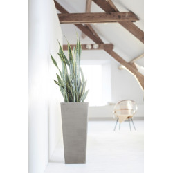 Pot Haut Rotterdam 70 Taupe - 32 x 32 x H. 70 cm - 42 L - ECOPOTS