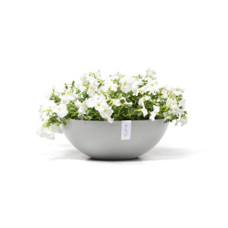 Pot Rond Vienna 50 Blanc Gris - Ø 50 x H. 18 cm - 22,3 L - ECOPOTS