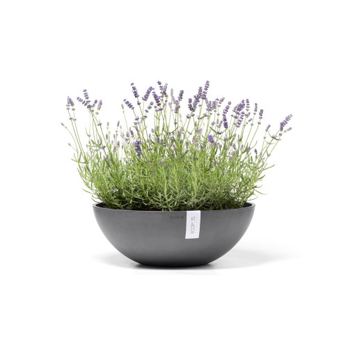 Pot Rond Vienna 50 Gris - Ø 50 x H. 18 cm - 22,3 L - ECOPOTS