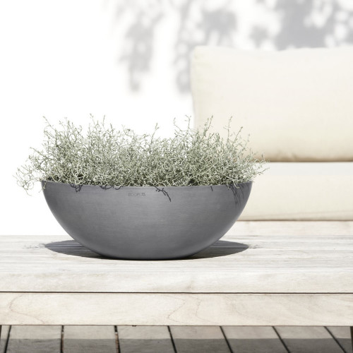 Pot Rond Vienna 50 Gris - Ø 50 x H. 18 cm - 22,3 L - ECOPOTS