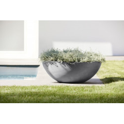 Pot Rond Vienna 70 Gris - Ø 70 x H. 25,2 cm - 61,7 L - ECOPOTS