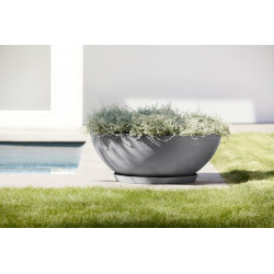 Pot Rond Vienna 70 Gris - Ø 70 x H. 25,2 cm - 61,7 L - ECOPOTS