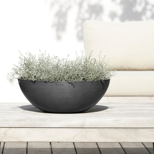 Pot Rond Vienna 50 Gris Foncé - Ø 50 x H. 18 cm - 22,3 L - ECOPOTS