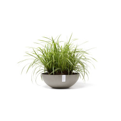 Pot Rond Vienna 50 Taupe - Ø 50 x H. 18 cm - 22,3 L - ECOPOTS