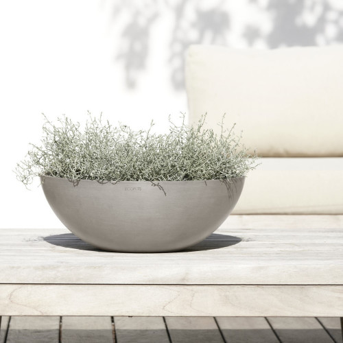 Pot Rond Vienna 50 Taupe - Ø 50 x H. 18 cm - 22,3 L - ECOPOTS