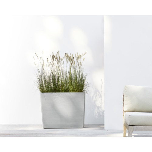 Jardinière sur roues Paris 85 Blanc Gris - 85 x 40 x H. 65 cm - 152 L - ECOPOTS