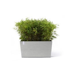 Jardinière sur roues Paris 100 Blanc Gris - 100 x 40 x H. 50 cm - 137 L - ECOPOTS