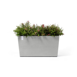 Jardinière sur roues Paris 100 Blanc Gris - 100 x 40 x H. 50 cm - 137 L - ECOPOTS