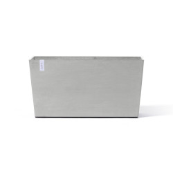 Jardinière sur roues Paris 100 Blanc Gris - 100 x 40 x H. 50 cm - 137 L - ECOPOTS