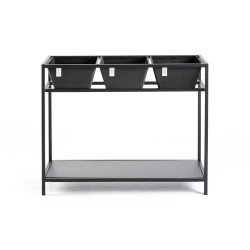 Table de culture Berlin Gris Foncé - 101 x 36 x H. 80 cm - 3 x 10,00 L