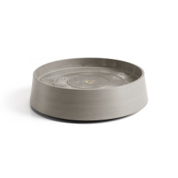 Support à roulettes Wheels Oslo 35 Taupe - Ø 32,2 x H. 8,5 cm de marque ECOPOTS, référence: J7952100