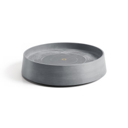 Support à roulettes Wheels Oslo 45 Bleu Gris - Ø 41 x H. 9,5 cm - ECOPOTS