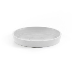 Soucoupe Round 20 Blanc Pur - Ø 18 x H. 2,5 cm - ECOPOTS