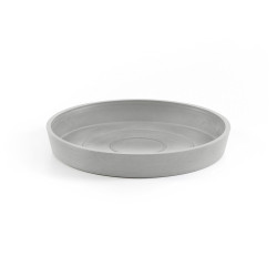 Soucoupe Round 20 Blanc Gris - Ø 18 x H. 2,5 cm de marque ECOPOTS, référence: J7952600