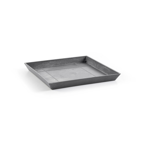 Soucoupe Square 50 Gris - 43 x 43 x H. 3,5 cm - ECOPOTS