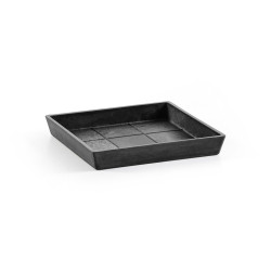 Soucoupe Square 20 Gris Foncé - 18 x 18 x H. 2,5 cm de marque ECOPOTS, référence: J7955100