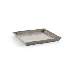 Soucoupe Square 50 Taupe - 43 x 43 x H. 3,5 cm de marque ECOPOTS, référence: J7956000