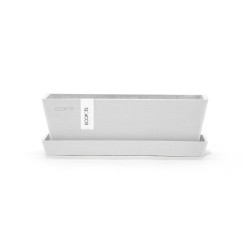 Soucoupe Rectangular 25 Blanc Pur - 25 x 9 x H. 2,3 cm de marque ECOPOTS, référence: J7956800