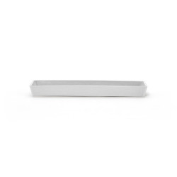 Soucoupe Rectangular 25 Blanc Pur - 25 x 9 x H. 2,3 cm - ECOPOTS