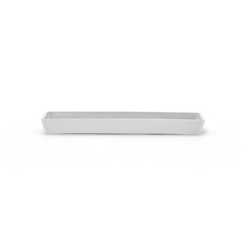 Soucoupe Rectangular 25 Blanc Pur - 25 x 9 x H. 2,3 cm - ECOPOTS