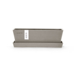 Soucoupe Rectangular 25 Taupe - 25 x 9 x H. 2,3 cm - ECOPOTS