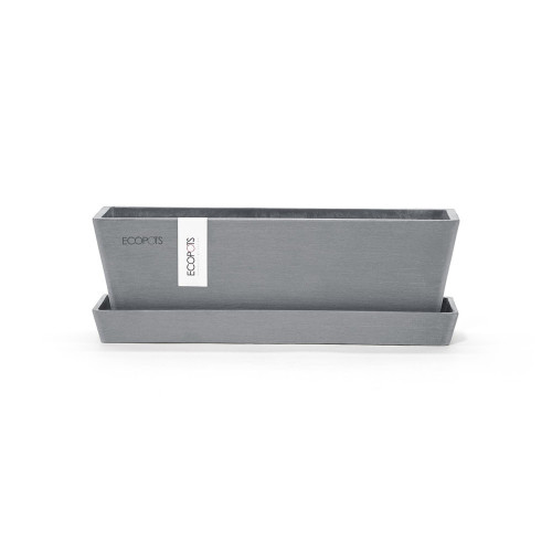 Soucoupe Rectangular 25 Bleu Gris - 25 x 9 x H. 2,3 cm - ECOPOTS