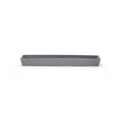 Soucoupe Rectangular 25 Bleu Gris - 25 x 9 x H. 2,3 cm - ECOPOTS