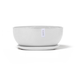 Soucoupe Sofia Big Blanc Pur - 35,2 x 18,6 x H. 3 cm de marque ECOPOTS, référence: J7960200