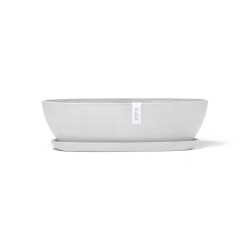 Soucoupe Sofia Long Blanc Pur - 49,4 x 13,6 x H. 3 cm de marque ECOPOTS, référence: J7960300