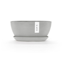 Soucoupe Sofia Blanc Gris - 25,6 x 11,7 x H. 3 cm de marque ECOPOTS, référence: J7960400