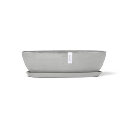 Soucoupe Sofia Long Blanc Gris - 49,4 x 13,6 x H. 3 cm de marque ECOPOTS, référence: J7960600