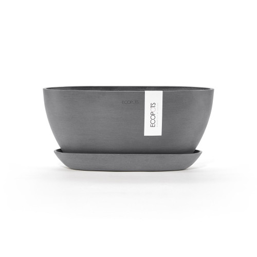 Soucoupe Sofia Gris - 25,6 x 11,7 x H. 3 cm - ECOPOTS