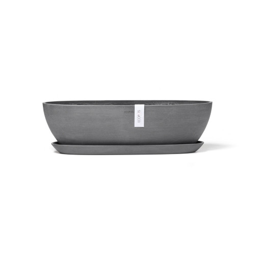 Soucoupe Sofia Long Gris - 49,4 x 13,6 x H. 3 cm - ECOPOTS