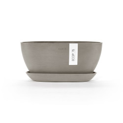 Soucoupe Sofia Taupe - 25,6 x 11,7 x H. 3 cm de marque ECOPOTS, référence: J7961300