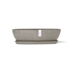 Soucoupe Sofia Long Taupe - 49,4 x 13,6 x H. 3 cm - ECOPOTS